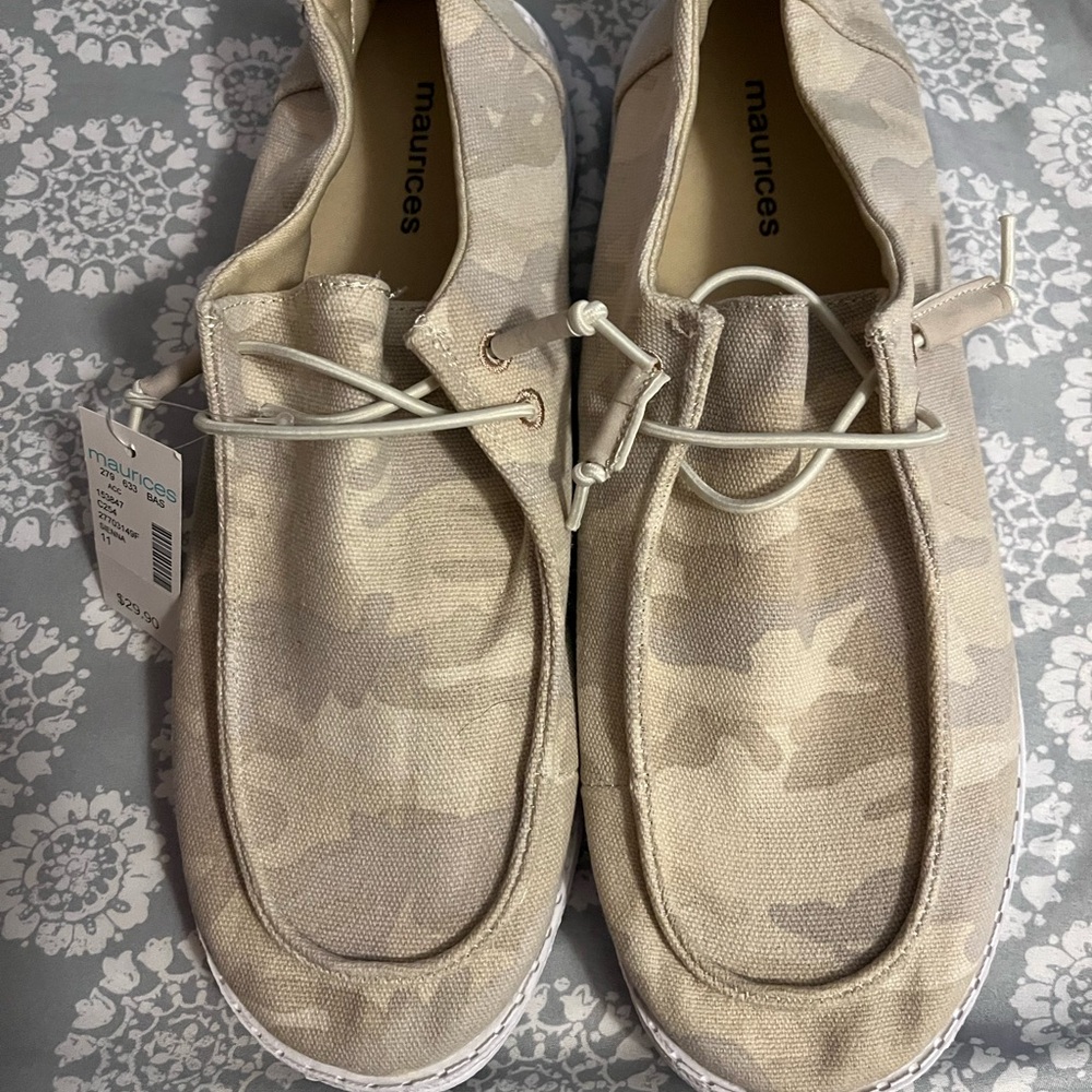 Maurices Tan Camouflage Loafers